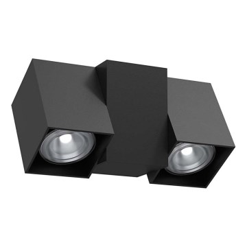 Brosline - Väggmonterad spotlight 2xGU10/10W/230V svart