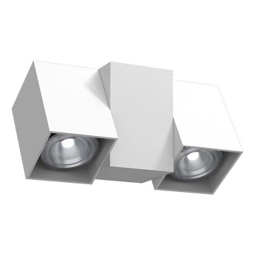 Brosline - Väggmonterad spotlight 2xGU10/10W/230V vit