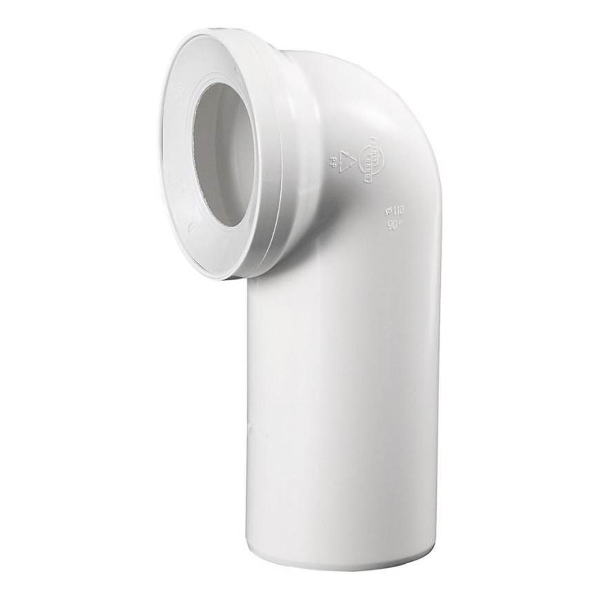 Bruckner - 90° toalettpannanslutning 11 cm vit