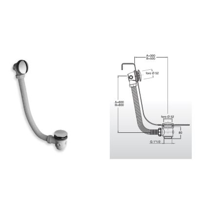 Bruckner - Badset CLICK-CLACK vit/skinande krom