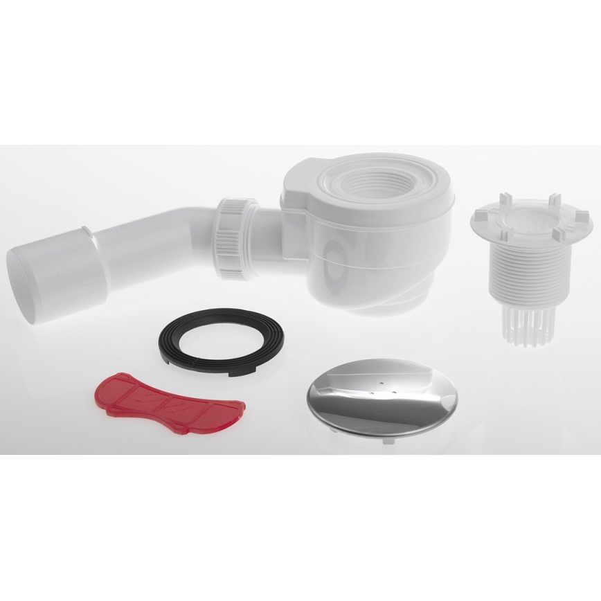 Bruckner - Duschbricka sifon DN40/50 vit/polerad rostfri