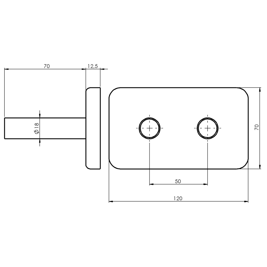 Bruckner - Täckningsrosett för central anslutning WICHER vit