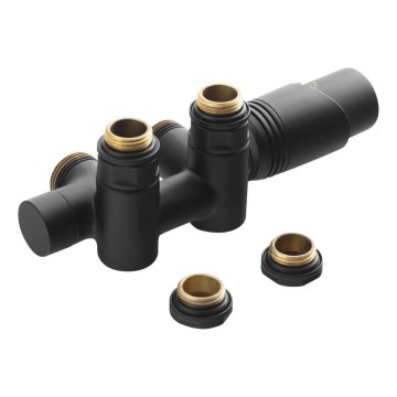 Bruckner - Termostatanslutning för centralanslutning WICHER COMBI matt svart