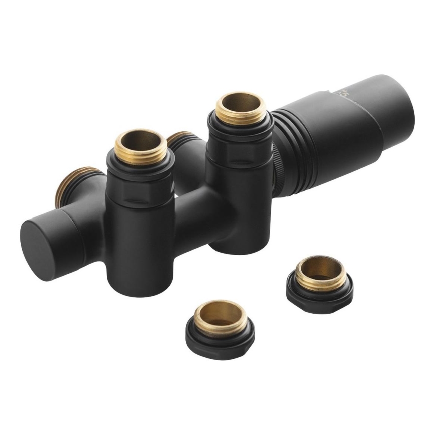 Bruckner - Termostatanslutning för centralanslutning WICHER COMBI matt svart