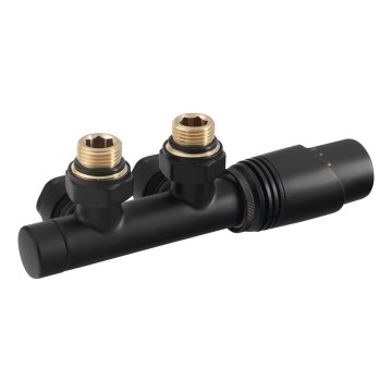 Bruckner - Termostatanslutning för centralanslutning WICHER matt svart