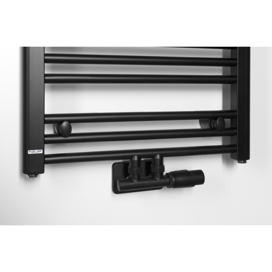 Bruckner - Termostatanslutning för centralanslutning WICHER matt svart