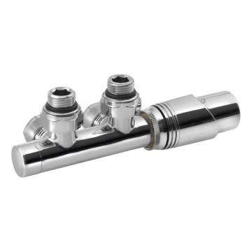 Bruckner - Termostatanslutning för centralanslutning WICHER skinande krom