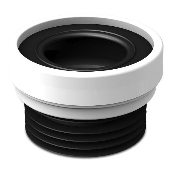 Bruckner - Toalett avfallskuff fast, centrerad svart/vit