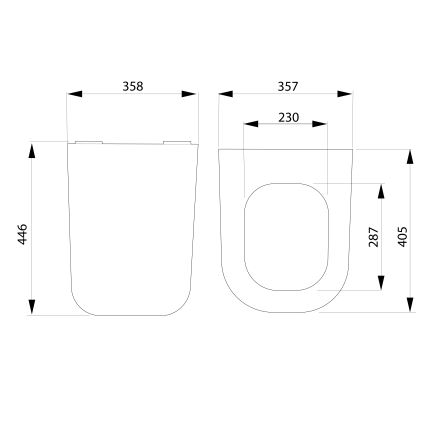 Bruckner - Toalettsits SoftClose WALTER SLIM vit