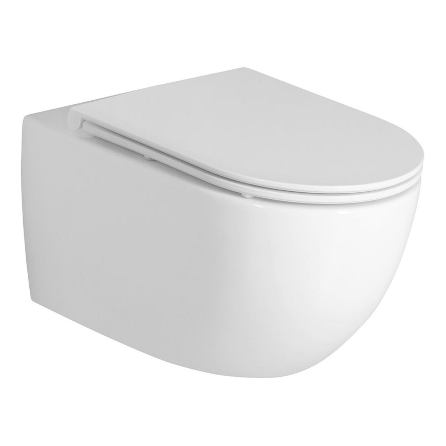 Bruckner - Vägghängt WC Vortex Rimless FULDA keramik/vit