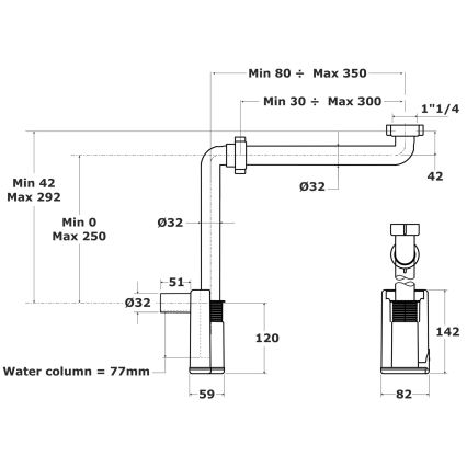 Bruckner - vaskpropp möbler MURALES vit