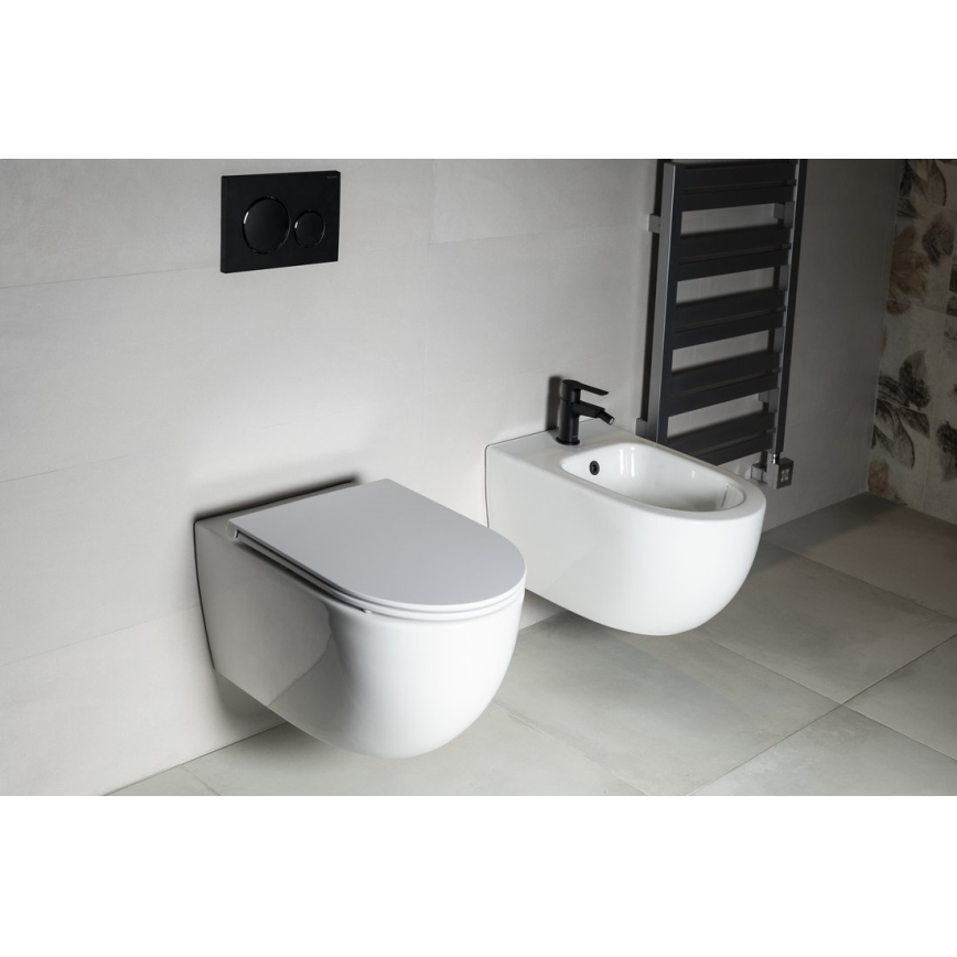 Bruckner - Vägghängt WC Vortex Rimless FULDA keramik/vit