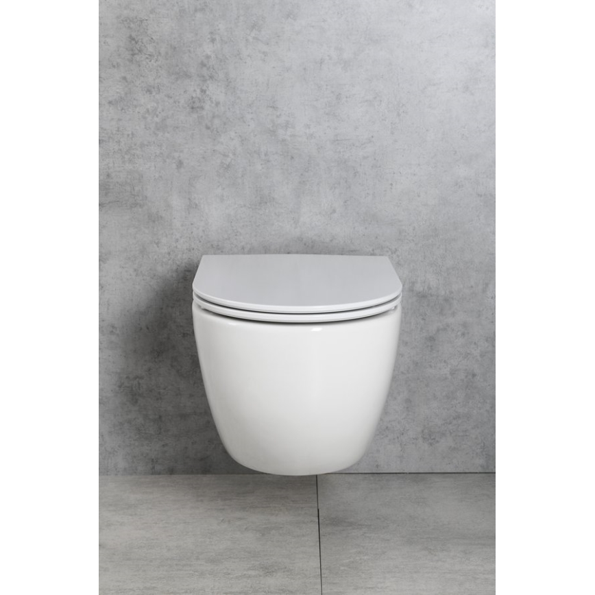 Bruckner - Vägghängt WC Vortex Rimless FULDA keramik/vit