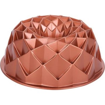 Bundtform KITCHISIMO 24 cm diamant/koppar