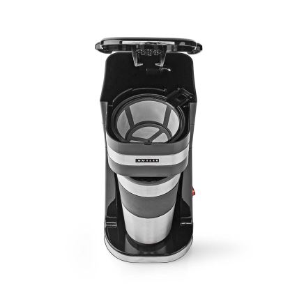 Butler - Kaffebryggare för en kopp 0,4 l med resmugg 750 W/230 V rostfritt stål/svart