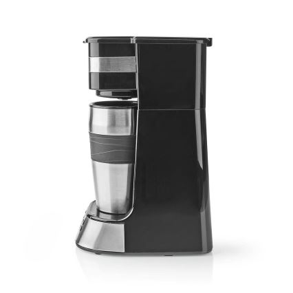 Butler - Kaffebryggare för en kopp 0,4 l med timer och resemugg 750W/230V rostfritt stål/svart