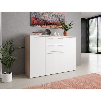 Byrå BRUNO sonoma-ek/vit