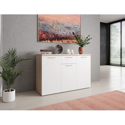 Byrå BRUNO sonoma-ek/vit