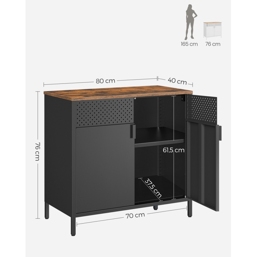 Byrå FIRA svart/brun