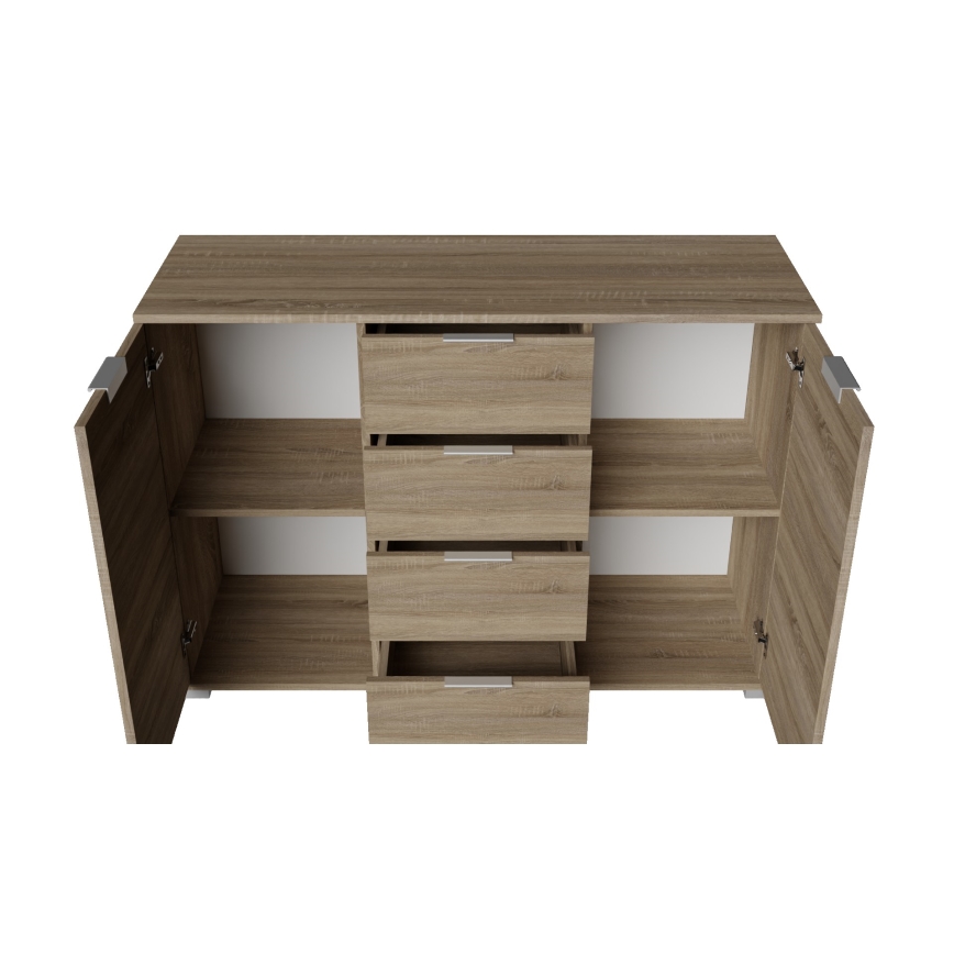 Byrå HOPE 120x78x35 Sonoma-ek