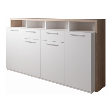 Byrå LEBY sonoma-ek/vit