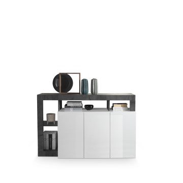 Byrå LENOR vit/antracit