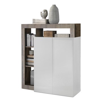 Byrå LENOR vit/brun