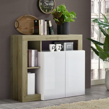 Byrå LENOR vit/brun