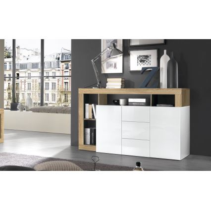 Byrå LENOR vit/brun