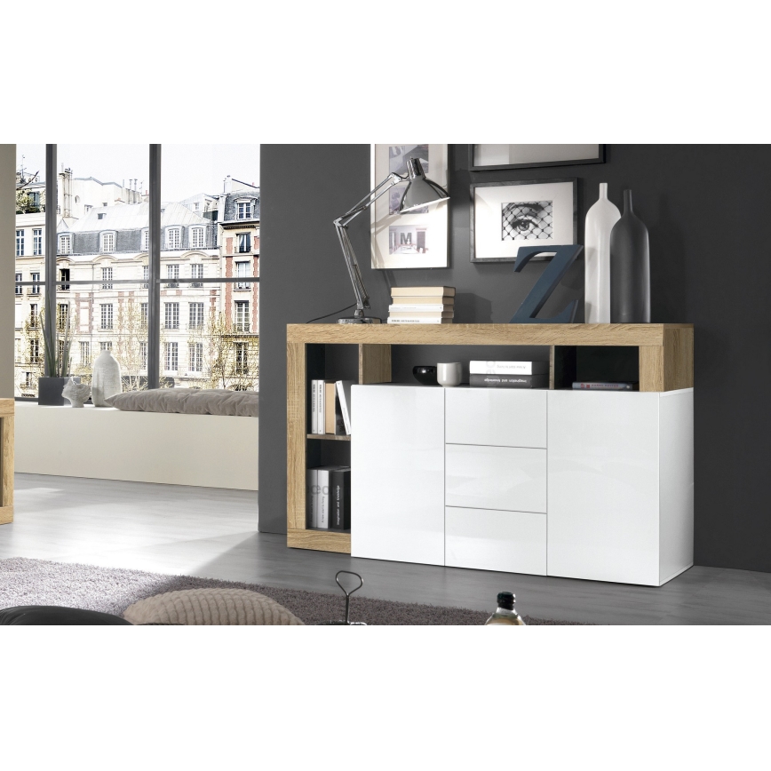 Byrå LENOR vit/brun