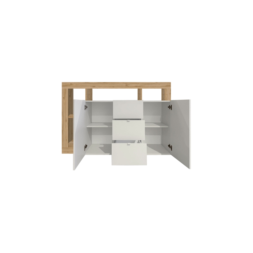 Byrå LENOR vit/brun