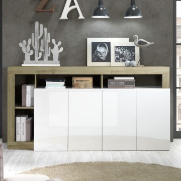 Byrå LENOR vit/brun