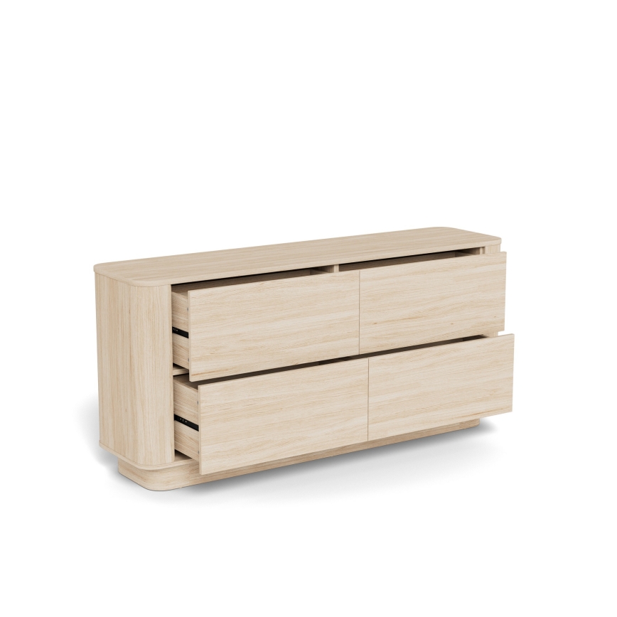 Byrå MADERA 160x75 cm vit ek
