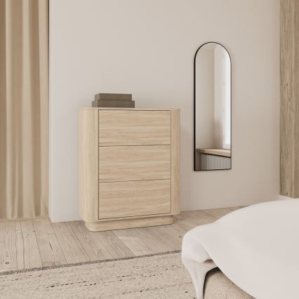 Byrå MADERA 90x107 cm vit ek