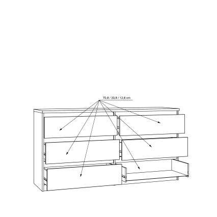 Byrå MAO med lådor, Artisan-ek