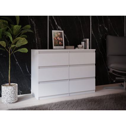 Byrå MAO med lådor, vit