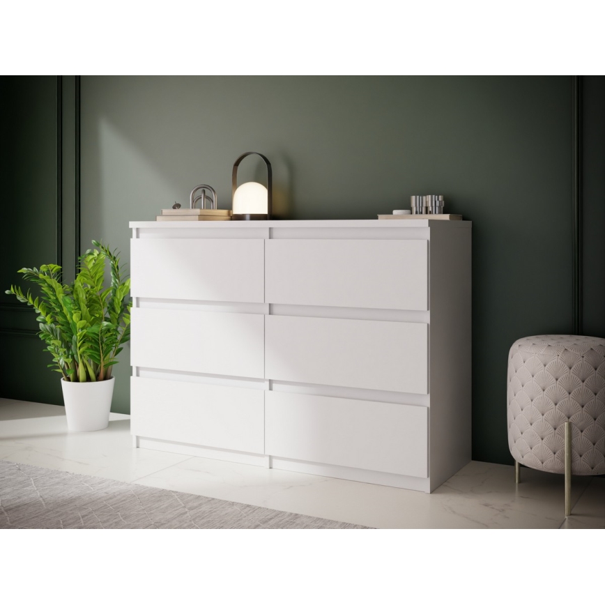 Byrå MAO med lådor, vit