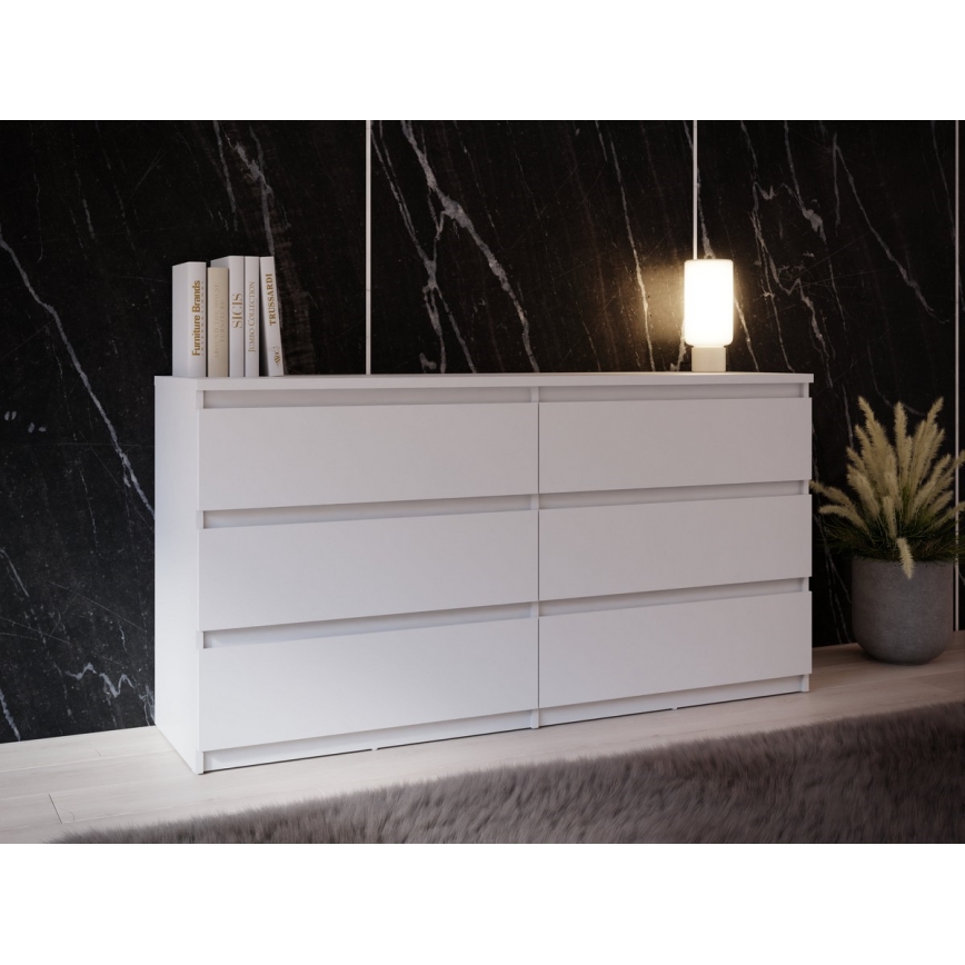 Byrå MAO med lådor, vit