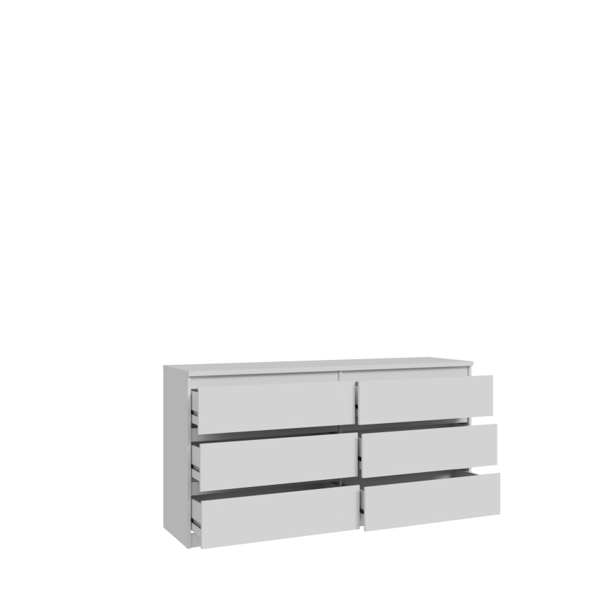 Byrå MAO med lådor, vit