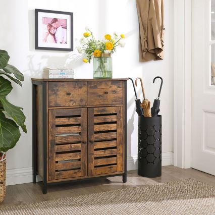 Byrå med lådor FIRA brun/svart