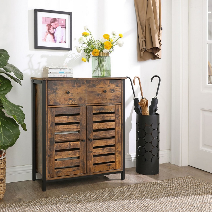 Byrå med lådor FIRA brun/svart