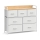 Byrå med lådor KIRA vit/brun