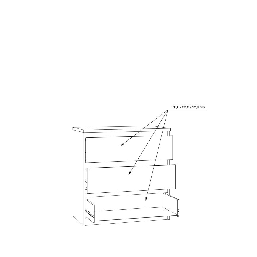 Byrå med lådor MAO i Artisan-ek