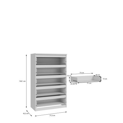 Byrå med lådor MAO vit