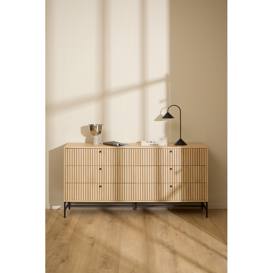 Byrå med lådor OLIVIA i ek