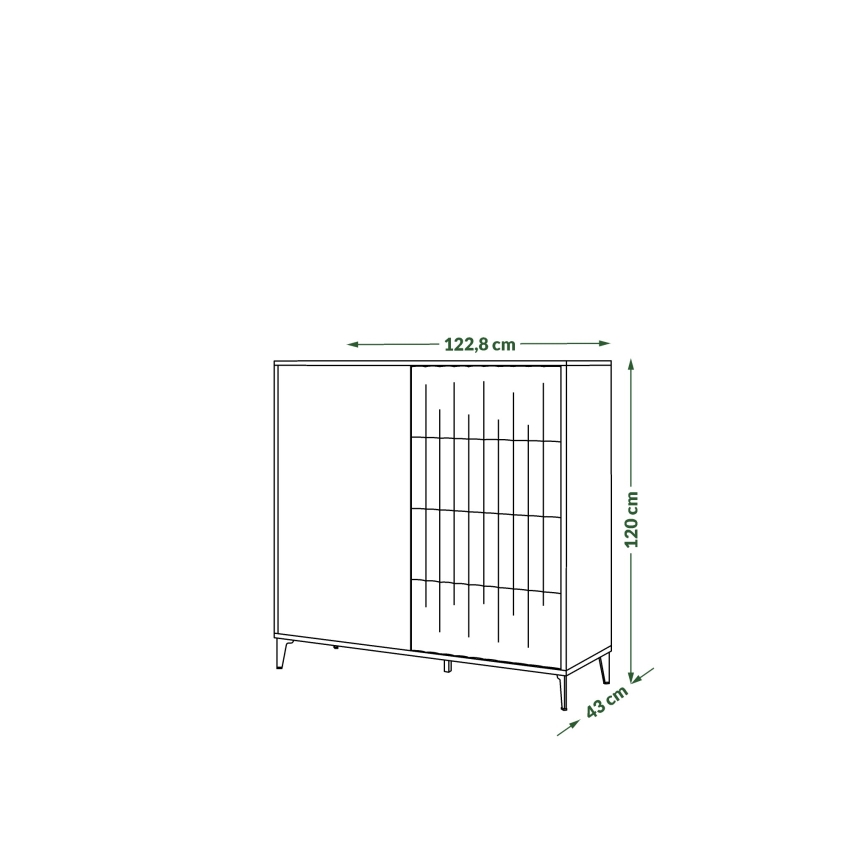 Byrå med lådor RONJA taupe/svart
