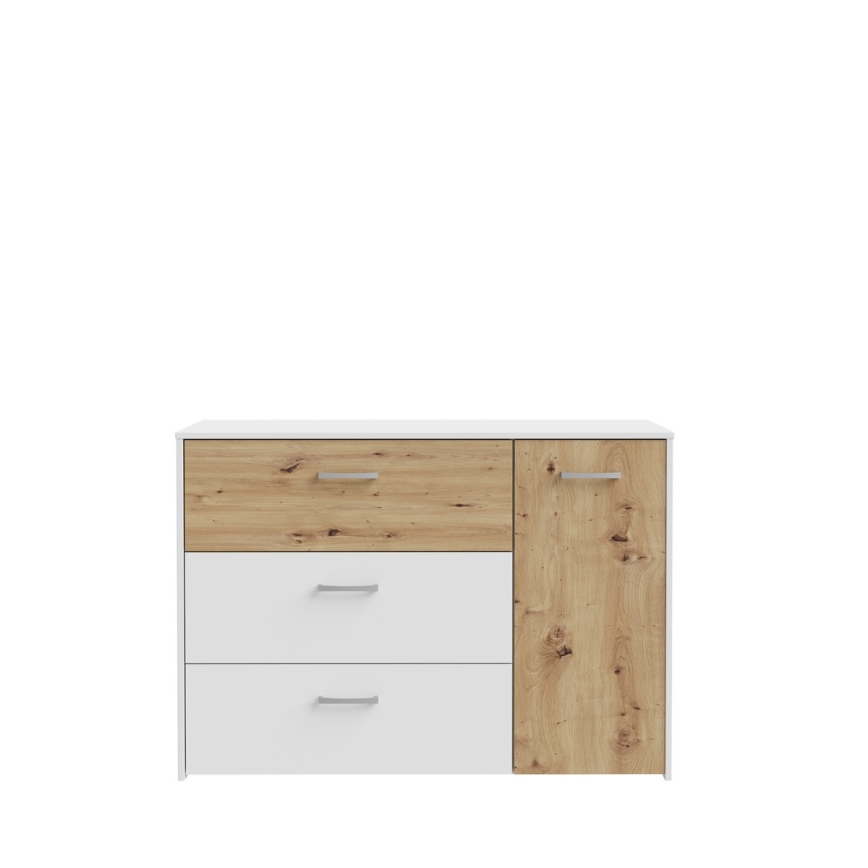 Byrå med lådor URO ek artisan/ vit