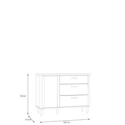 Byrå med lådor VIRO brun/beige
