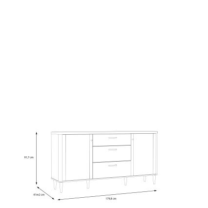 Byrå med lådor VIRO brun/beige
