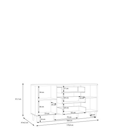 Byrå med lådor VIRO brun/beige